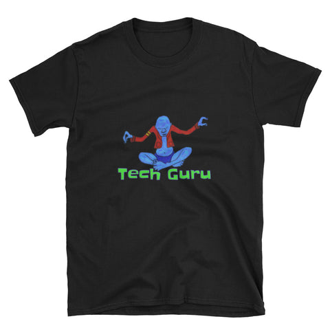 "Techtopia" "Guru" Short-Sleeve Unisex T-Shirt-Black